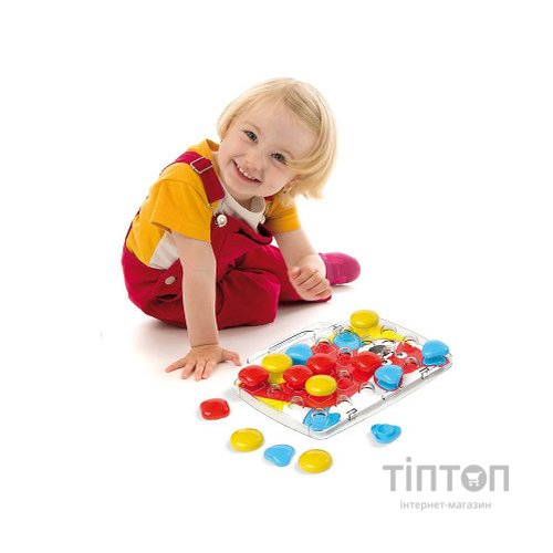 Набір для творчості Quercetti мозаїка 30 великих фішок + дошка-кейс (4401-Q)