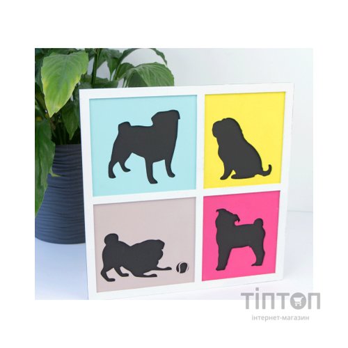 Набір для творчості Rosa Talent 3D 4 Dogs ДВП ґрунтоване, 3 шари, 30 х 30 см (4823098528890)