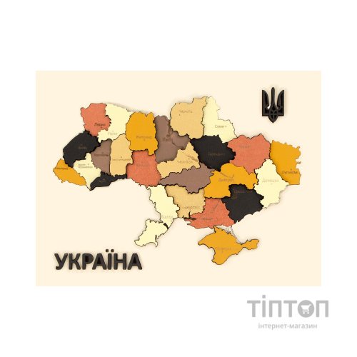 Набір для творчості Rosa Talent Мапа України 3D кольори металіки 24.5х18.5 см (4823098532538)
