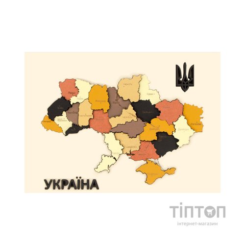 Набір для творчості Rosa Talent Мапа України 3D кольори металіки 30.5х37.5 см (4823098532521)