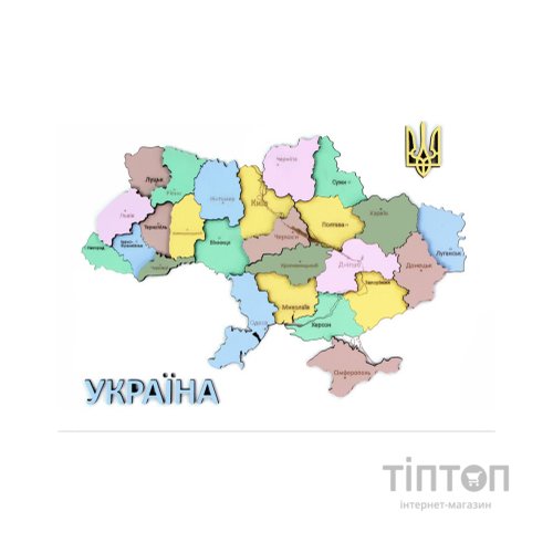 Набір для творчості Rosa Talent Мапа України 3D пастельні кольори 24.5х18.5 см (4823098532552)