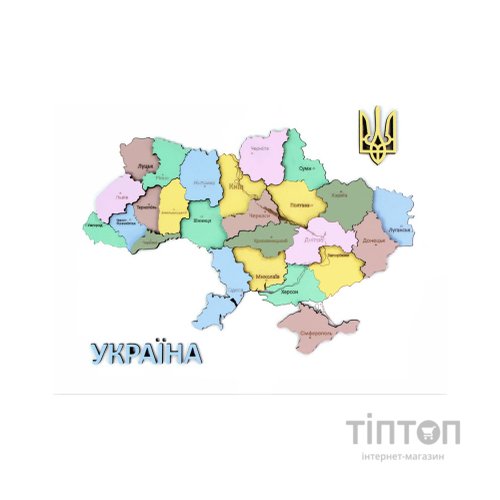 Набір для творчості Rosa Talent Мапа України 3D пастельні кольори 30.5х37.5 см (4823098532545)