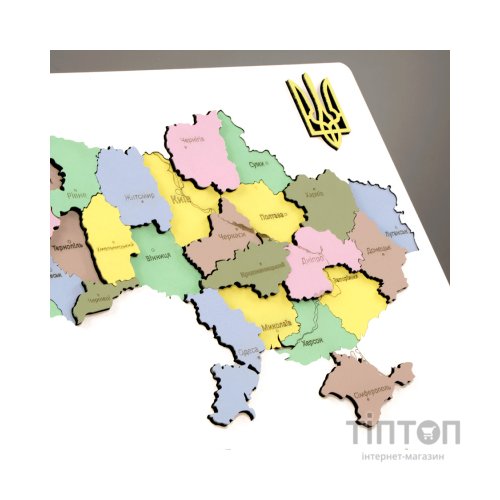 Набір для творчості Rosa Talent Мапа України 3D пастельні кольори 30.5х37.5 см (4823098532545)