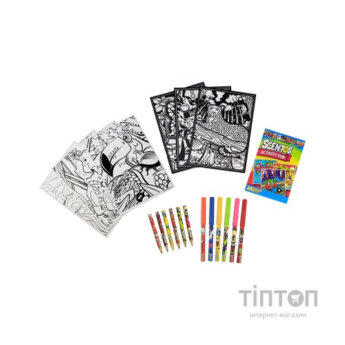 Набір для творчості Scentos Ароматний Кумедні Розмальовки (маркери, олівці, розмальовки) (42558)