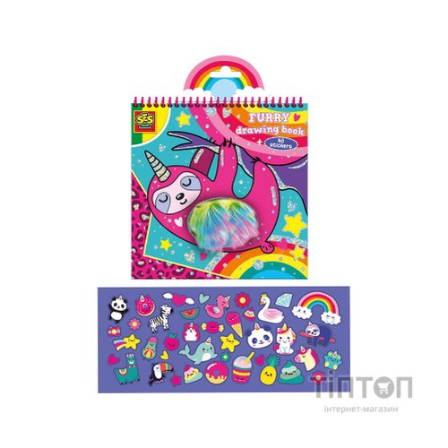 Набір для творчості Ses Книжка-розмальовка Пухнастики (0112S)