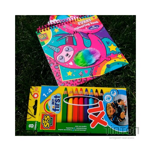 Набір для творчості Ses Книжка-розмальовка Пухнастики (0112S)