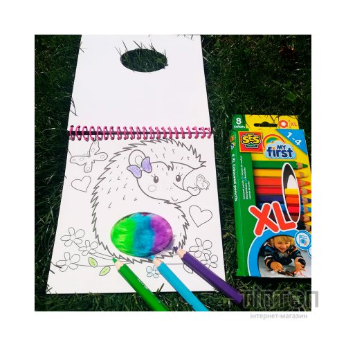 Набір для творчості Ses Книжка-розмальовка Пухнастики (0112S)