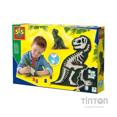 Набір для творчості Ses створення гіпсової фігурки Ті-Рекс зі скелетом (14206S)