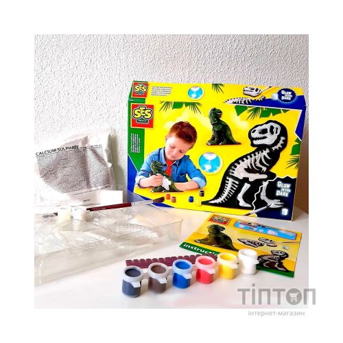 Набір для творчості Ses створення гіпсової фігурки Ті-Рекс зі скелетом (14206S)