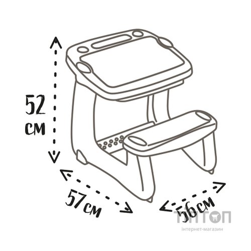Набір для творчості Smoby Парта-дошка "Магічна" з аксес., 56х57х52 см (420224)