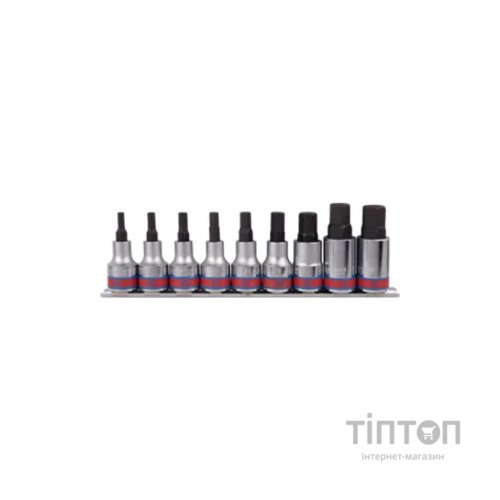 Набір головок KING TONY торцевих 1/2", HEX, 3/16"-5/8", 9 шт (4110SR10)