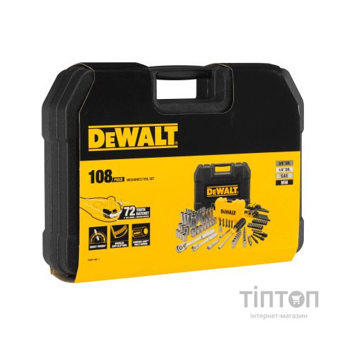 Набір інструментів DeWALT 1/4" и 3/8", 108 шт. (DWMT73801-1)