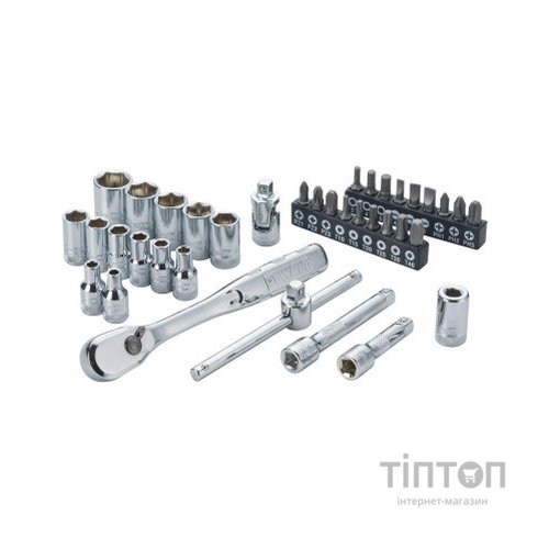 Набір інструментів DeWALT головок та біт 1/4", 37 шт. (DWMT19238-1)