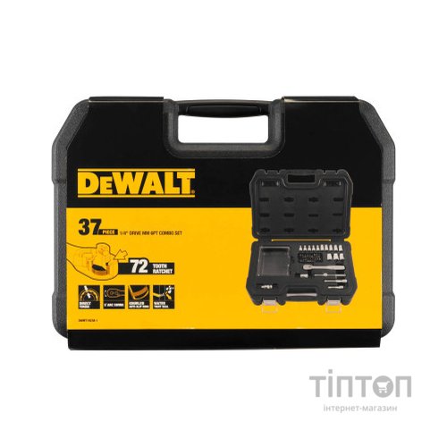 Набір інструментів DeWALT головок та біт 1/4", 37 шт. (DWMT19238-1)