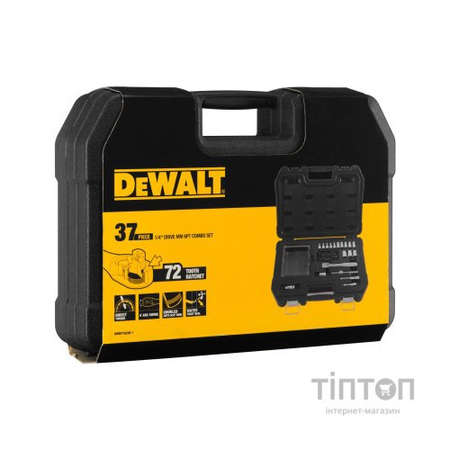 Набір інструментів DeWALT головок та біт 1/4", 37 шт. (DWMT19238-1)
