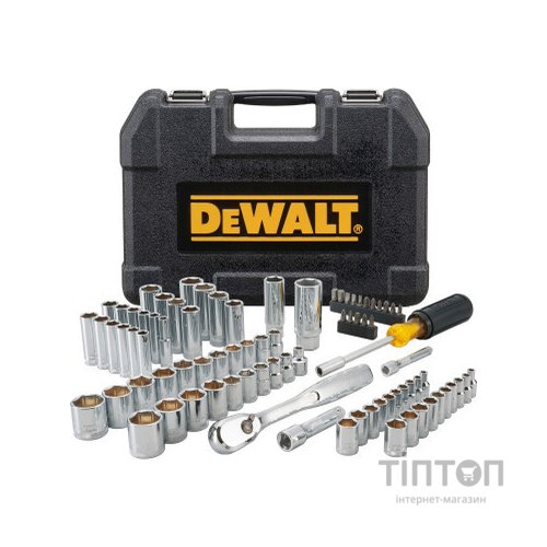 Набір інструментів DeWALT головок та біт 1/4" та 3/8", 84 шт. (DWMT81531-1)