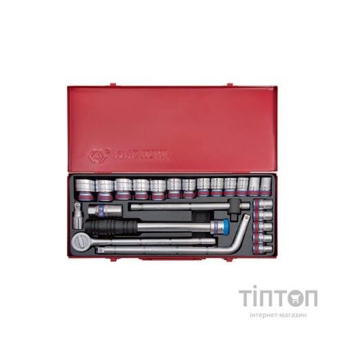 Набір інструментів KING TONY 1/2" 24 шт. 12-гранних з принаддям (4024SR)