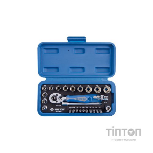 Набір інструментів KING TONY 1/4" 27 шт. (2027MRE)