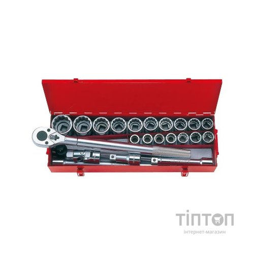 Набір інструментів KING TONY 3/4" дюймових 12-гранних 23 шт. (6023SR)