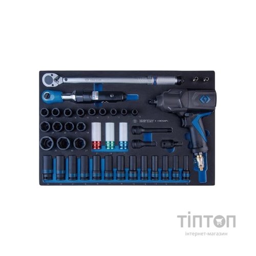 Набір інструментів KING TONY пневмогайковерт з принаддям 41 шт (9-44805AMPV)