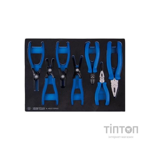 Набір інструментів KING TONY знімачі, пасатижі, бокорізи, 7 шт. (9-40207GPV02)
