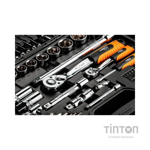 Набір інструментів Neo Tools 1/2", 1/4", CrV, 77 шт. (08-915)