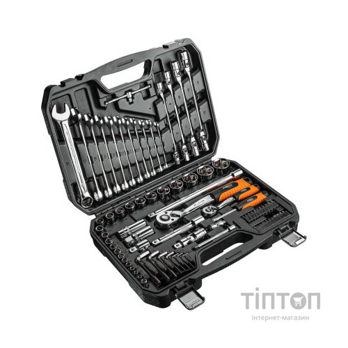 Набір інструментів Neo Tools 1/2", 1/4", CrV, 77 шт. (08-915)