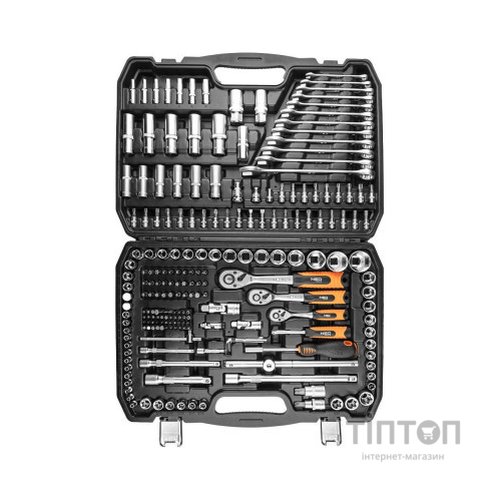 Набір інструментів Neo Tools 1/2", 3/8", 1/4", 216 шт. (10-216)