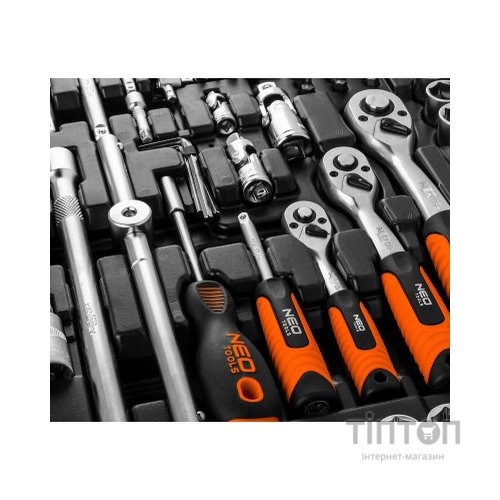Набір інструментів Neo Tools 1/2", 3/8", 1/4", 216 шт. (10-216)