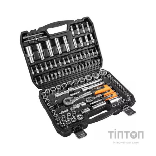 Набір інструментів Neo Tools 108шт, 1/2", 1/4", CrV, кейс (10-212)