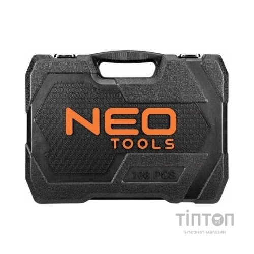 Набір інструментів Neo Tools 108шт, 1/2", 1/4", CrV, кейс (10-212)