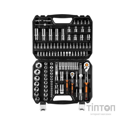Набір інструментів Neo Tools 110шт, 1/2", 1/4", CrV, кейс (10-066)