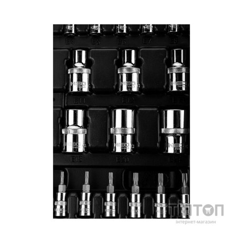 Набір інструментів Neo Tools 110шт, 1/2", 1/4", CrV, кейс (10-066)