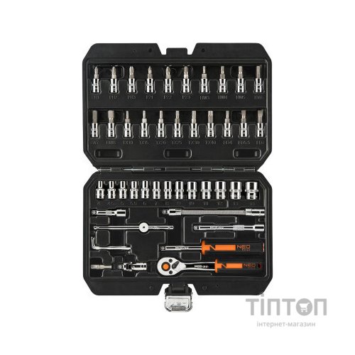 Набір інструментів Neo Tools 46шт, 1/4", CrV, кейс (10-004)