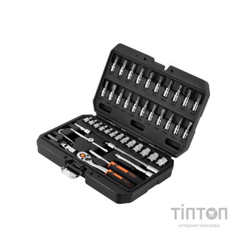 Набір інструментів Neo Tools 46шт, 1/4", CrV, кейс (10-004)