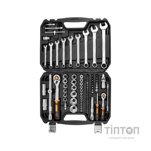 Набір інструментів Neo Tools 82шт, 1/2", 1/4", CrV, eco кейс (10-058)
