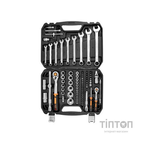 Набір інструментів Neo Tools 82шт, 1/2", 1/4", CrV, кейс (10-059)