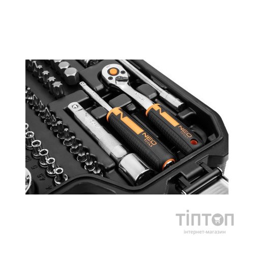 Набір інструментів Neo Tools 82шт, 1/2", 1/4", CrV, кейс (10-059)