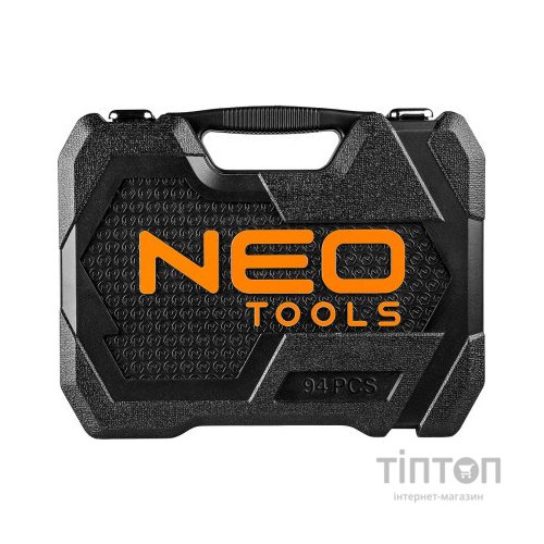 Набір інструментів Neo Tools 94шт, 1/2", 1/4", CrV, кейс (10-062)