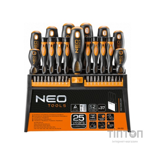 Набір інструментів Neo Tools викруток та насадок 37 шт. (04-210)