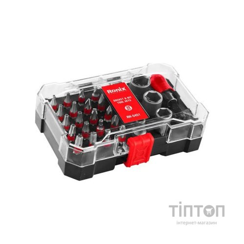 Набір інструментів Ronix головок і біт, 28 шт. (RH-5451)