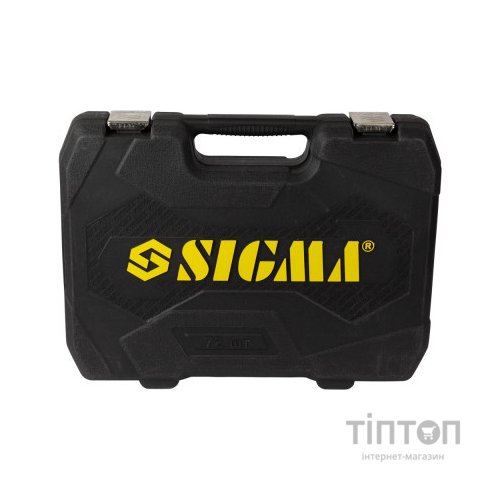 Набір інструментів Sigma насадок торцевих та біт 1/4", 1/2" 72шт CrV mid (6003741)
