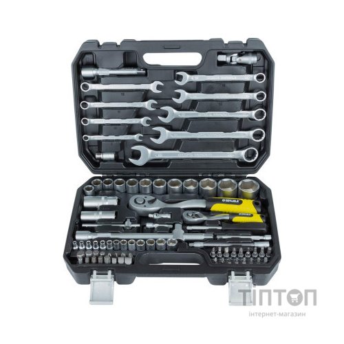 Набір інструментів Sigma насадок торцевих та біт 1/4", 1/2" 82шт CrV mid (6001551)