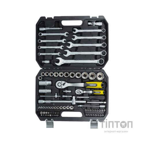 Набір інструментів Sigma насадок торцевих та біт 1/4", 1/2" 82шт CrV mid (6001551)