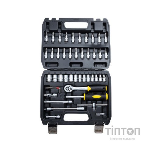 Набір інструментів Sigma насадок торцевих та біт 1/4" 46шт CrV mid (6003511)