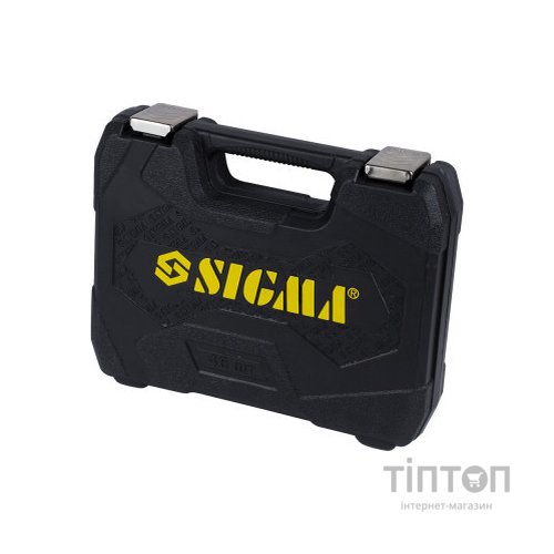 Набір інструментів Sigma насадок торцевих та біт 1/4" 46шт CrV mid (6003511)