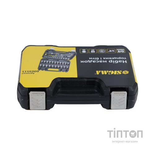 Набір інструментів Sigma насадок торцевих та біт 1/4" 46шт CrV mid (6003511)