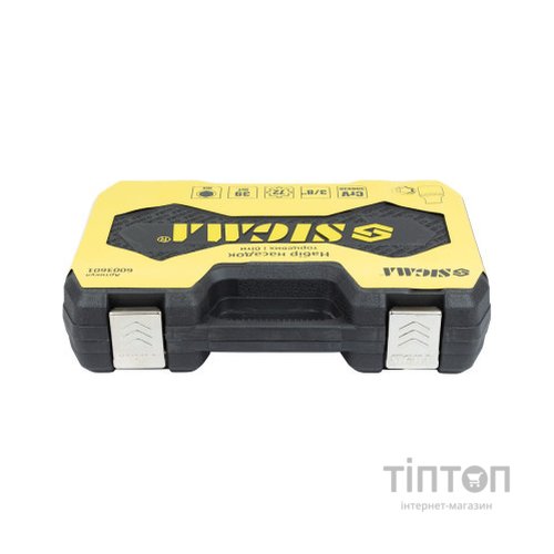 Набір інструментів Sigma насадок торцевих та біт 3/8" 39шт CrV mid (6003601)