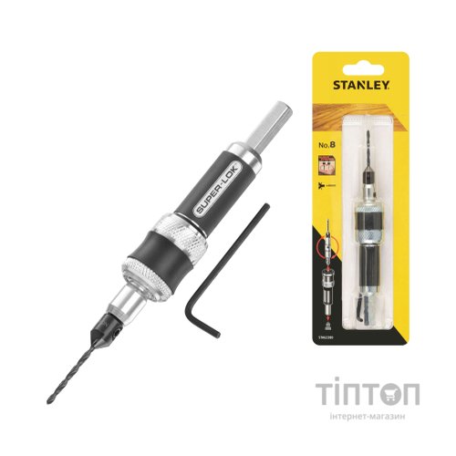 Набір інструментів Stanley SUPER-LOCK свердло 4 мм, L = 67 мм, біта PZ2 L = 32 мм, магнітний тримач (STA62380)