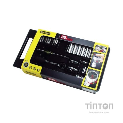 Набір інструментів Stanley торцевих 1/4", 35 шт. (1-87-010)